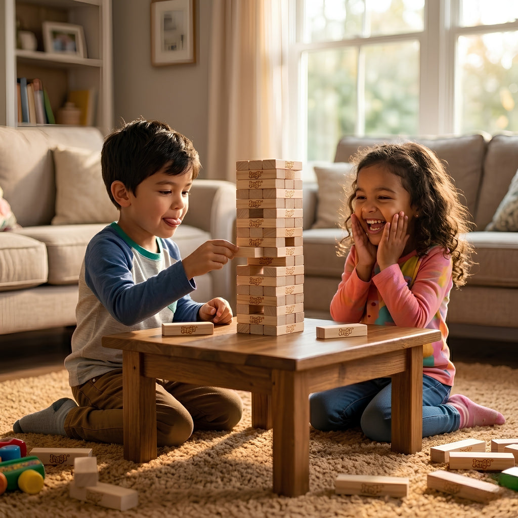 Wooden Block Stacking Tower Game – Fun Family Board Game