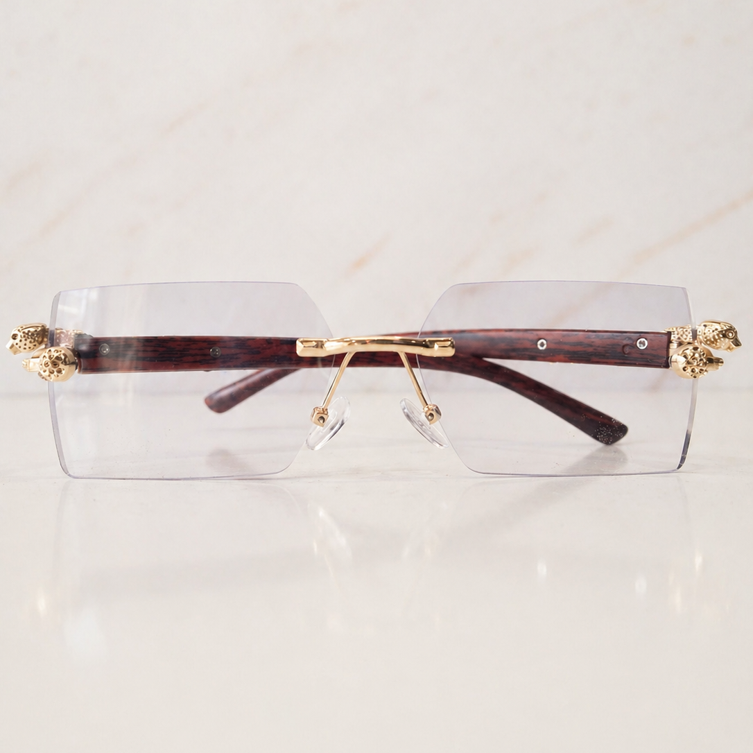 Solar Transition Wood Rimless Frames