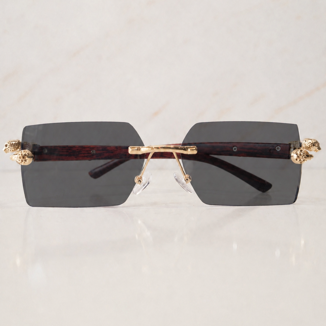 Solar Transition Wood Rimless Frames