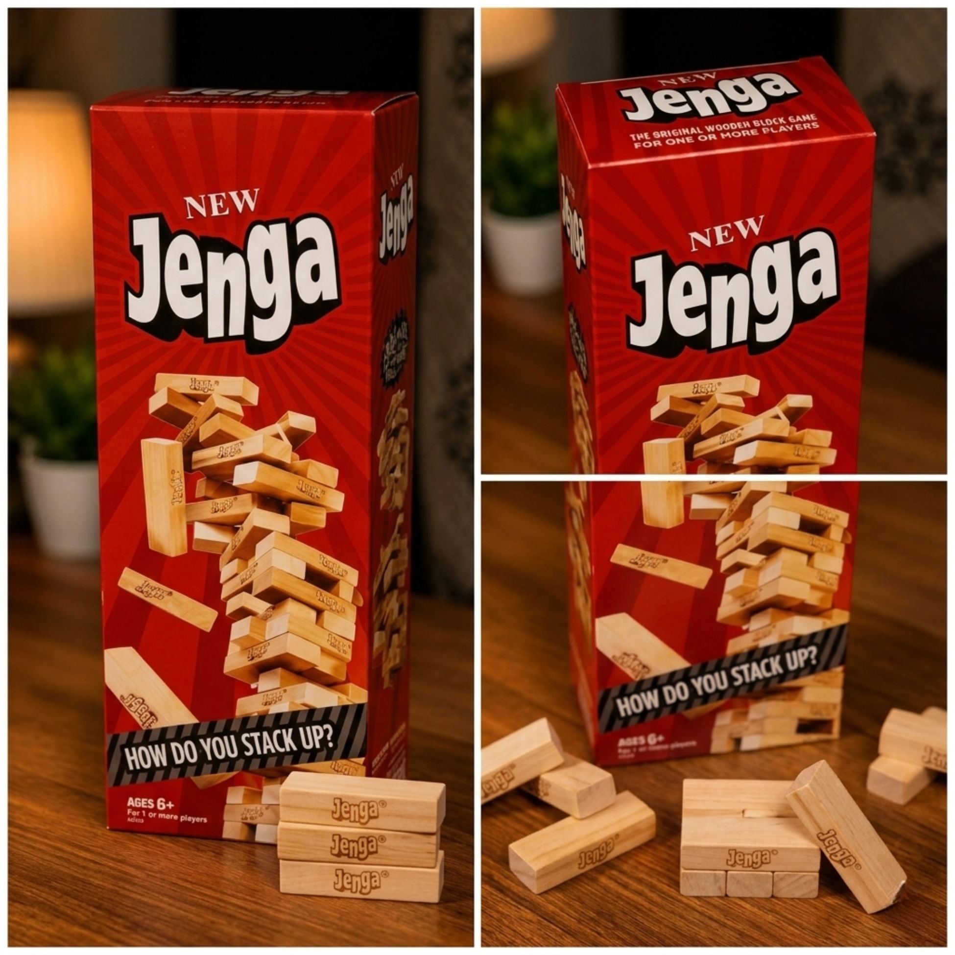 Classic Jenga Wooden Blocks Stacking Game