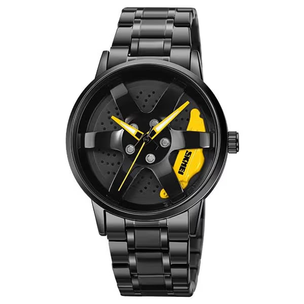 Wheel Model Watch (Yellow Black)